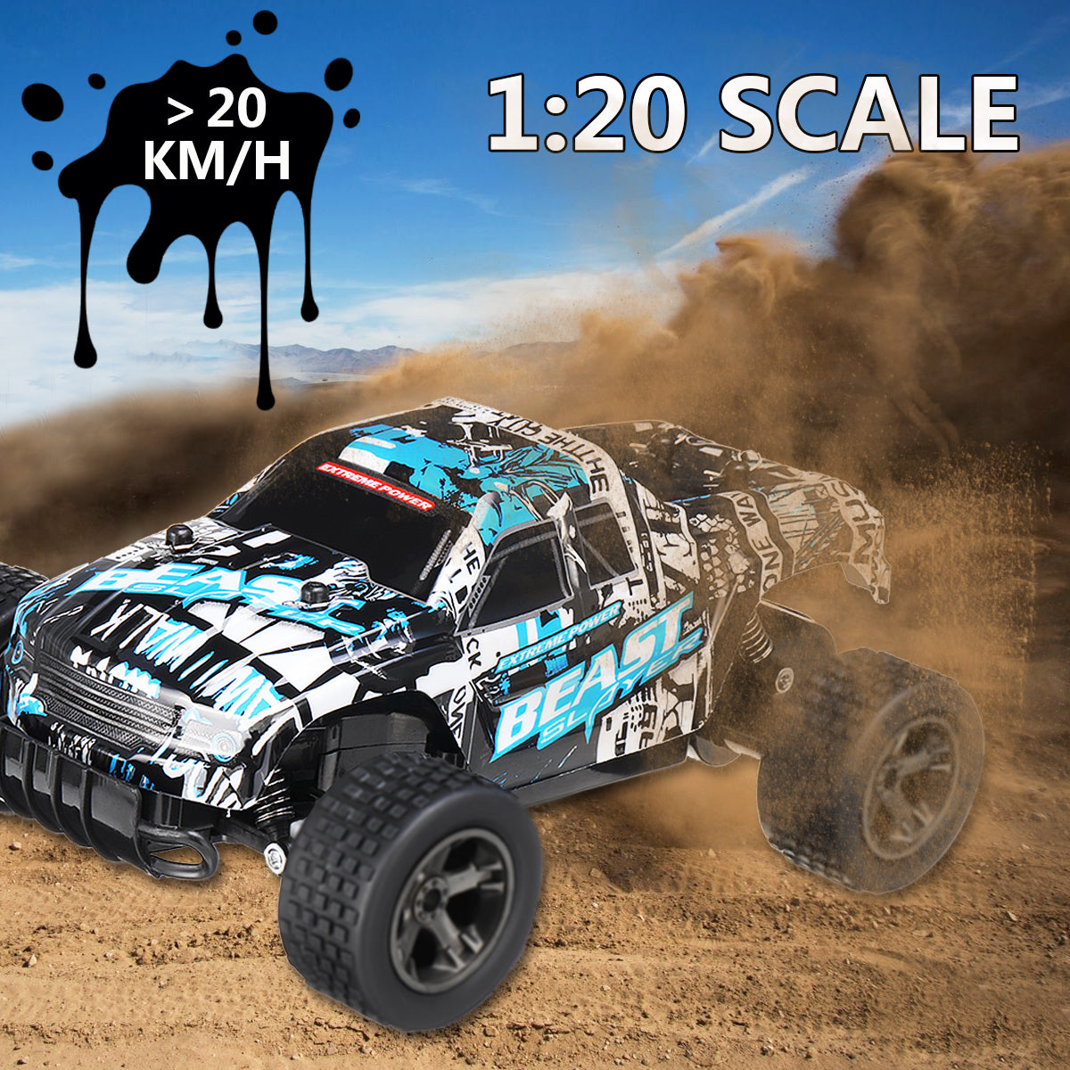 KYAMRC 2811 1/20 2.4G 2WD High Speed RC Car Drift Radio Controlled Racing Climbing Off-Road Truck Toys