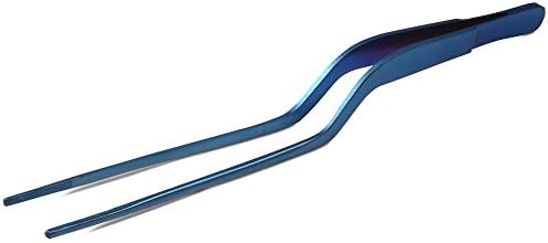 JB Prince Blue Offset Fine Tip Tweezer 7.8 inches