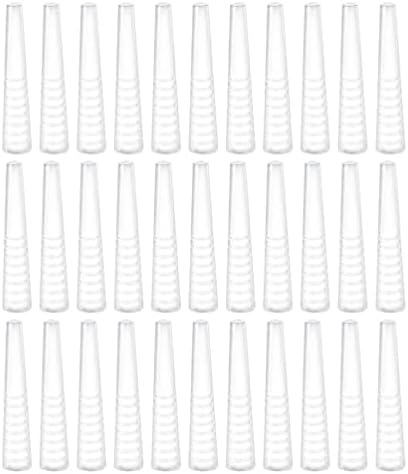 Lurrose 50pcs Tweezer Covers Silicone Grafting Eyelashes Tips Covers Transparent Tweezer Point Protectors for Tweezers