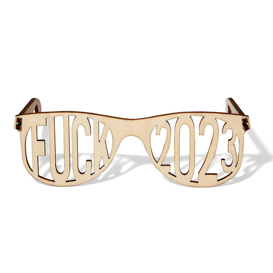 Custom Funny Wooden Glasses Personalized Names Decorative Props For Party