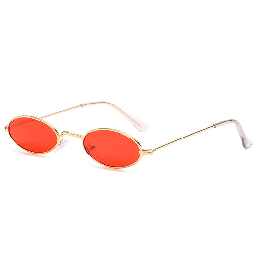 Small Oval Frame Hip-hop Sunglasses Gifts for Her