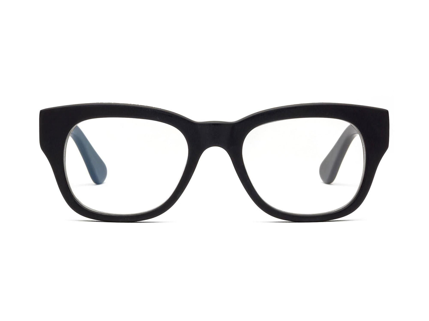 Miklos Reading Glasses, Matte Black Eyeglasses Caddis 0.0