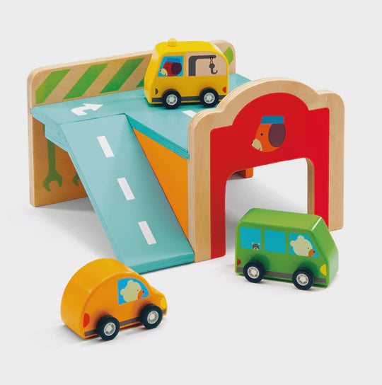 Mini Garage Wooden Automobile Set