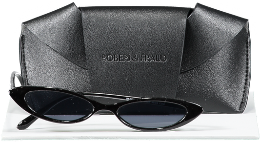 Roberi & Fraud Black Frances Sunglasses  in case