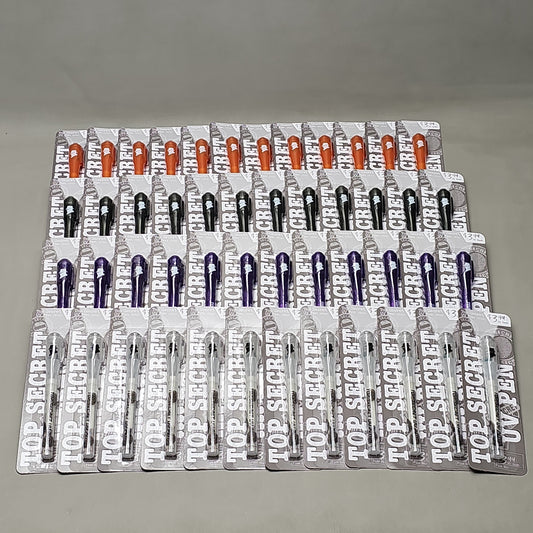 SCHOLASTIC Top Secret UV Pen Stylo Case of 480! With 4 Colors F22TOPUV(New)