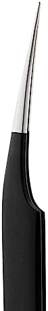 Eyesy Lash Straight Isolator Lash Tweezer | Professional Volume False Lash Application Tool | Multi Shapes & Purposes Tweezers | Non-Slip Grip Tweezers TWE_STR_BLA (Black)