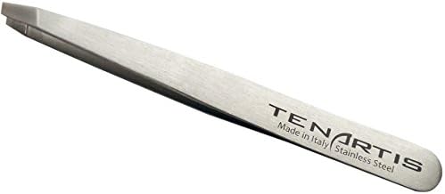 Slant Hair Tweezers Stainless Steel - Tenartis Made in Italy