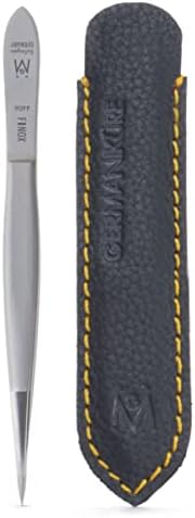 GERMANIKURE Pointed Tweezers in Leather Case - Made in Solingen Germany