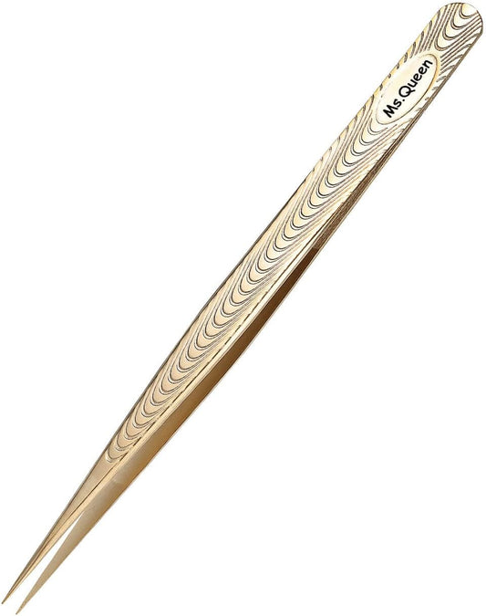 Straight Tweezers for Eyelash Extensions-Precision Lashing Tweezers for Individual Volume Lashes Extensions