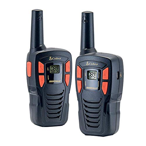 Cobra 16-Mile MicroTalk 2-Way Walkie Talkies, Black