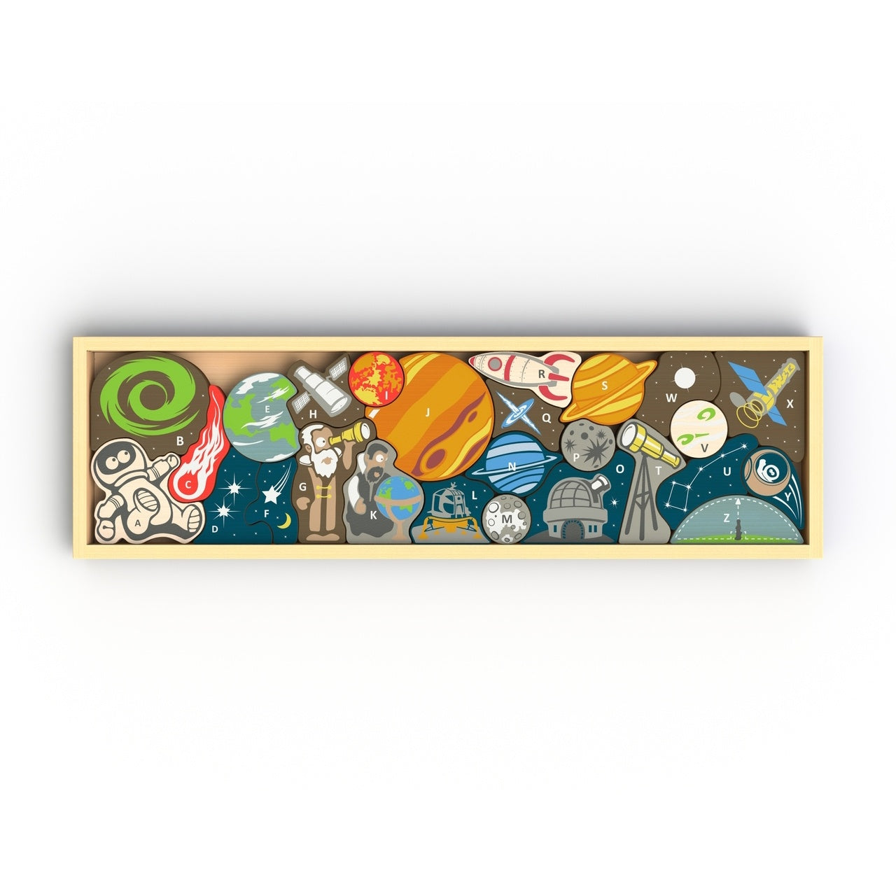 Space A to Z Puzzle & Playset