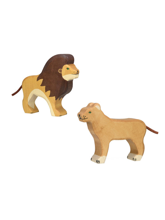 Holztiger Lion and Lioness Weston Table