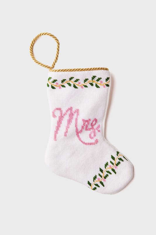 Mrs. Christmas Mini Stocking