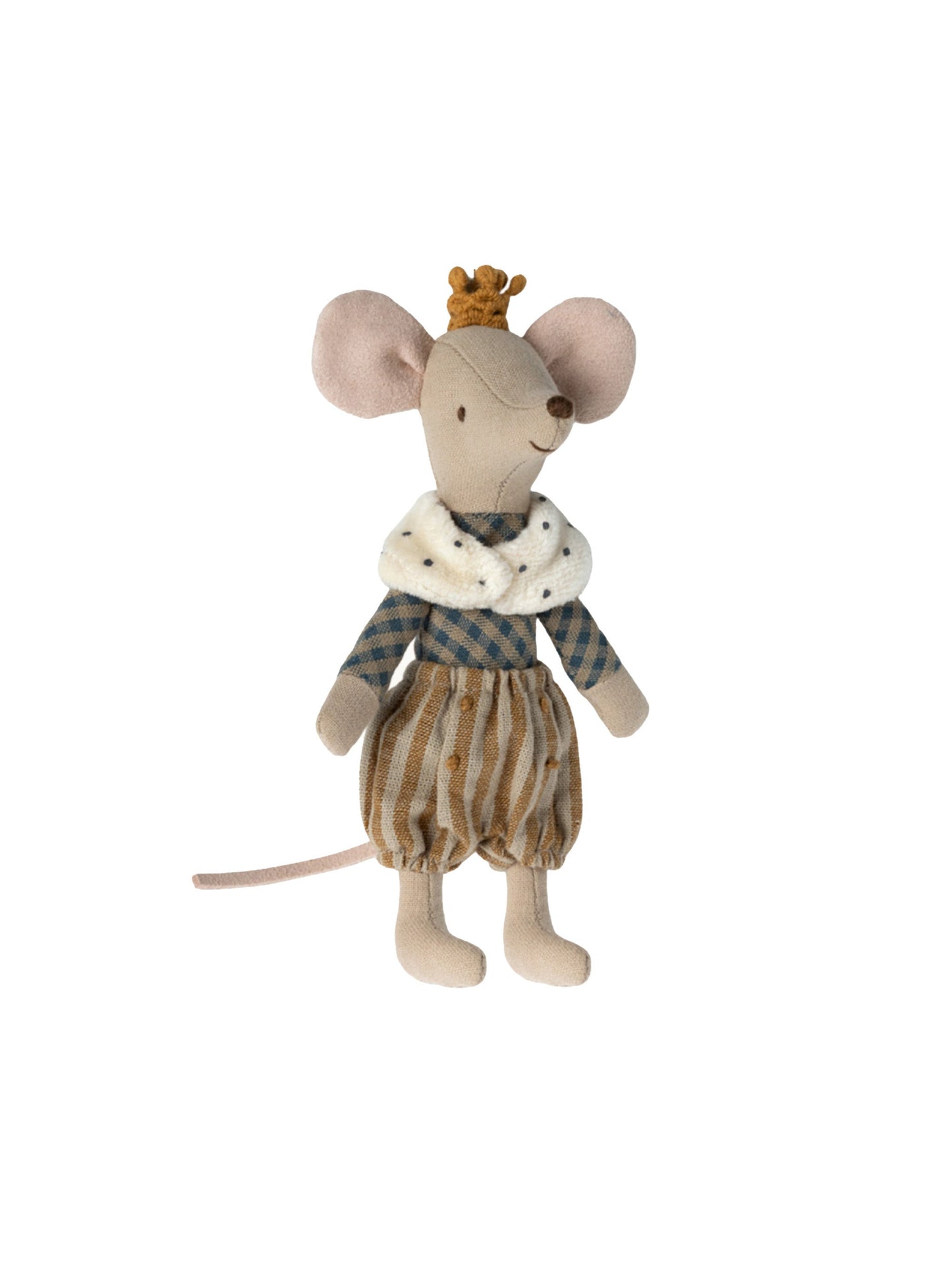 Maileg Big Brother Prince Mouse Dark Check