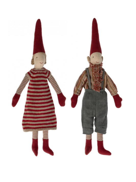 Maileg PIxy Size 2 Boy & Girl Overalls & Sweater Dress