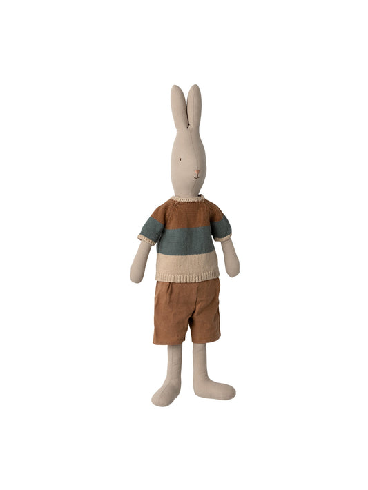 Maileg Rabbit Size 4 Classic Knitted Shirt and Shorts