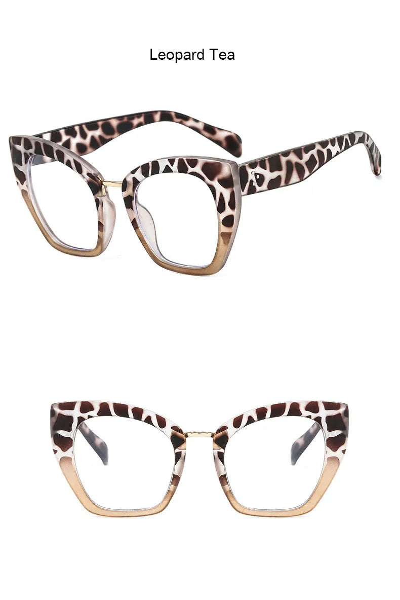 Retro Cat Eye Reading Glasses Women Anti Blue Light Oversize Optics Prescription Eyewear Finished Farsightedness Eyeglasses plus ShopOnlyDeal