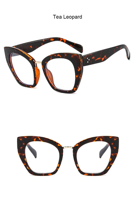 Retro Cat Eye Reading Glasses Women Anti Blue Light Oversize Optics Prescription Eyewear Finished Farsightedness Eyeglasses plus ShopOnlyDeal