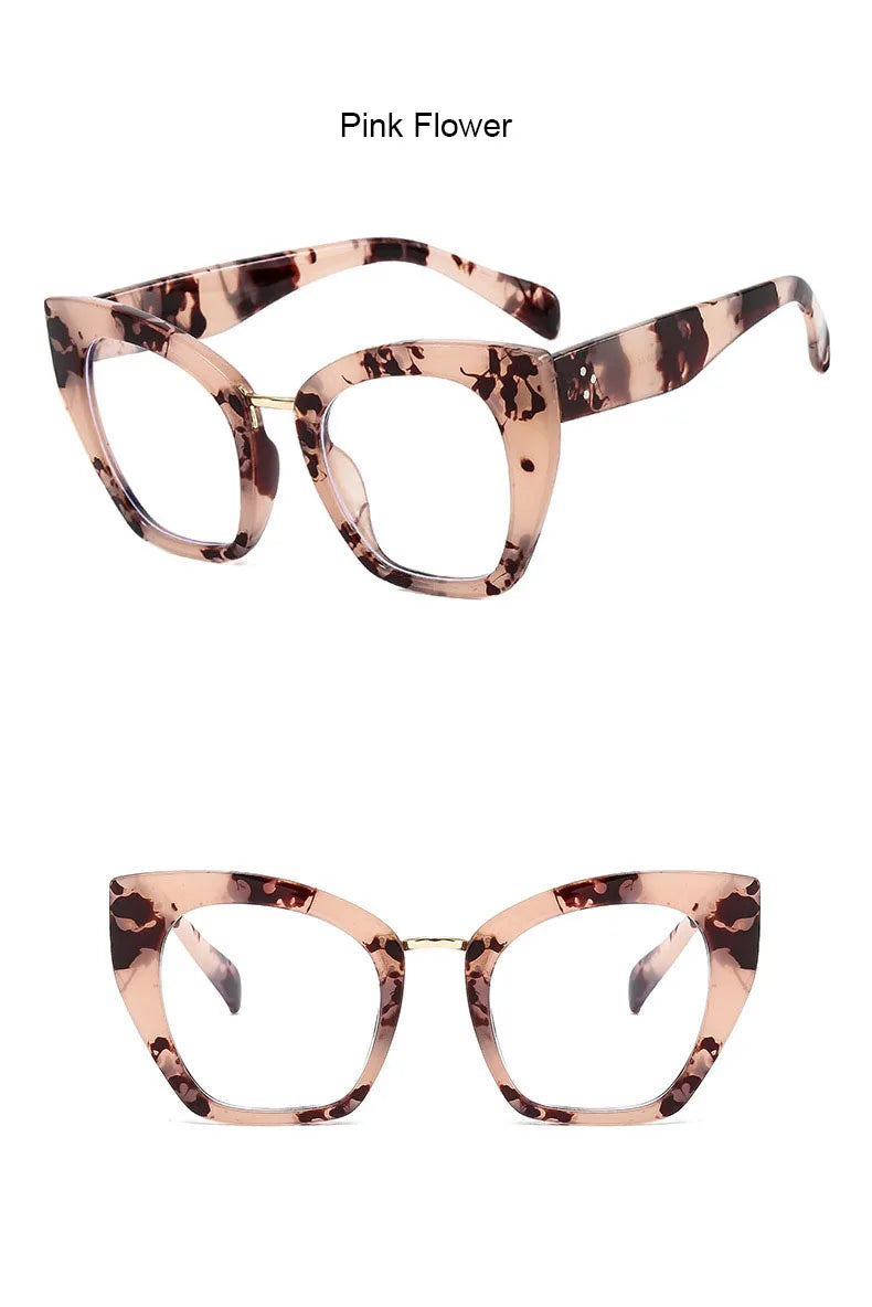 Retro Cat Eye Reading Glasses Women Anti Blue Light Oversize Optics Prescription Eyewear Finished Farsightedness Eyeglasses plus ShopOnlyDeal