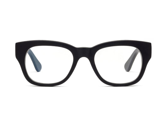 Miklos Reading Glasses, Matte Black Eyeglasses Caddis 0.0