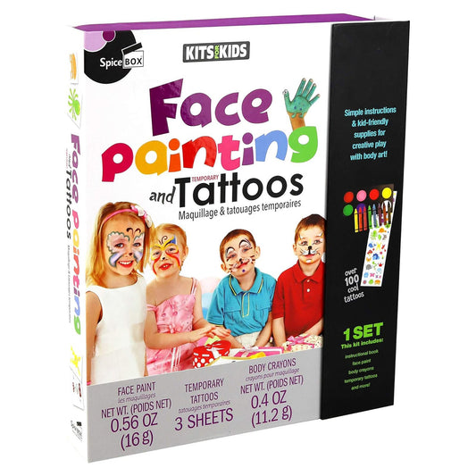 Spice Box Kits For Kids Face Painting And Temporary Tattoos Set