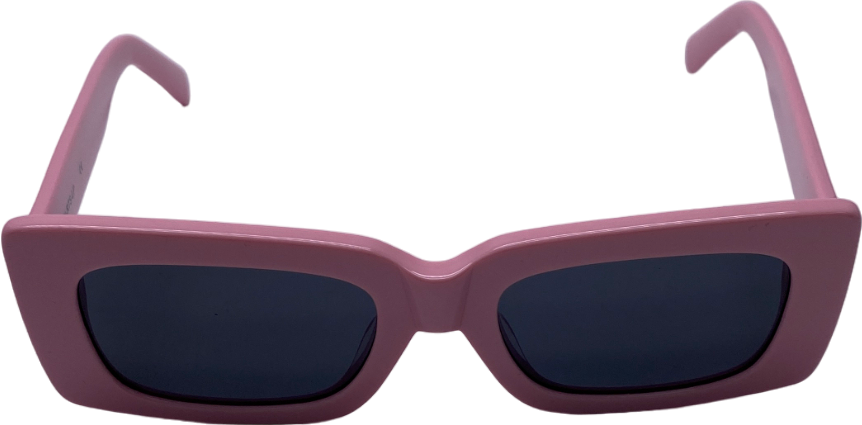 Cernucci Pink Chunky Narrow Square Sunglasses One Size