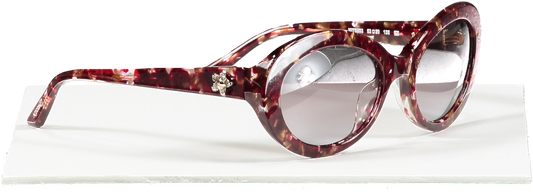 Missoni Dark Red Tortoiseshell Floral Arm Detail Sunglasses